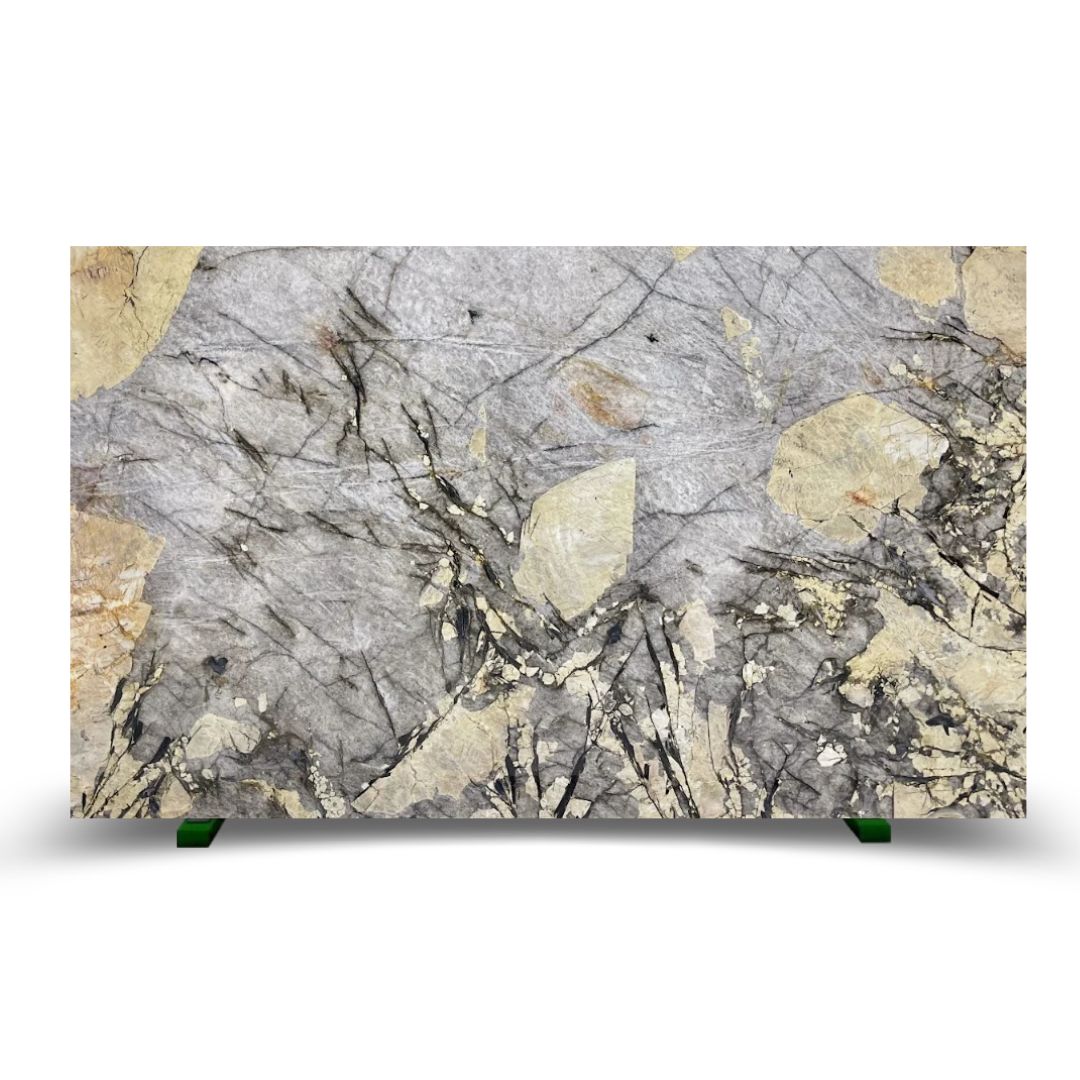 Textured stone surface showcasing intricate patterns and colors inspired by Patagonia's bold landscapes.